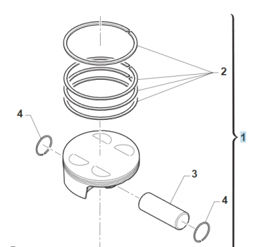 Kolben Wiseco für TM Racing 450F Enduro, # F10739.01.